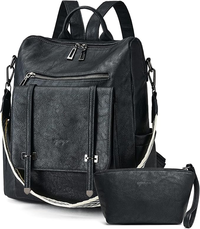 OPAGE Backpack Purse for Women Leather Backpack Purse