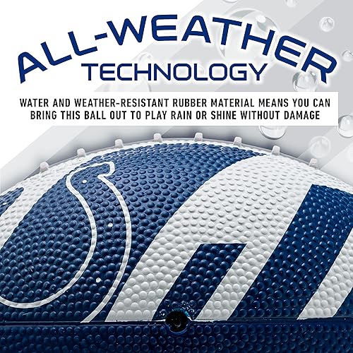 Vista 180 de Franklin Sports NFL Team Footballs - Rubber Youth Mini Balls for All Teams - Kids 8.5" Football + Air Pump Sets - Official NFL Licensed