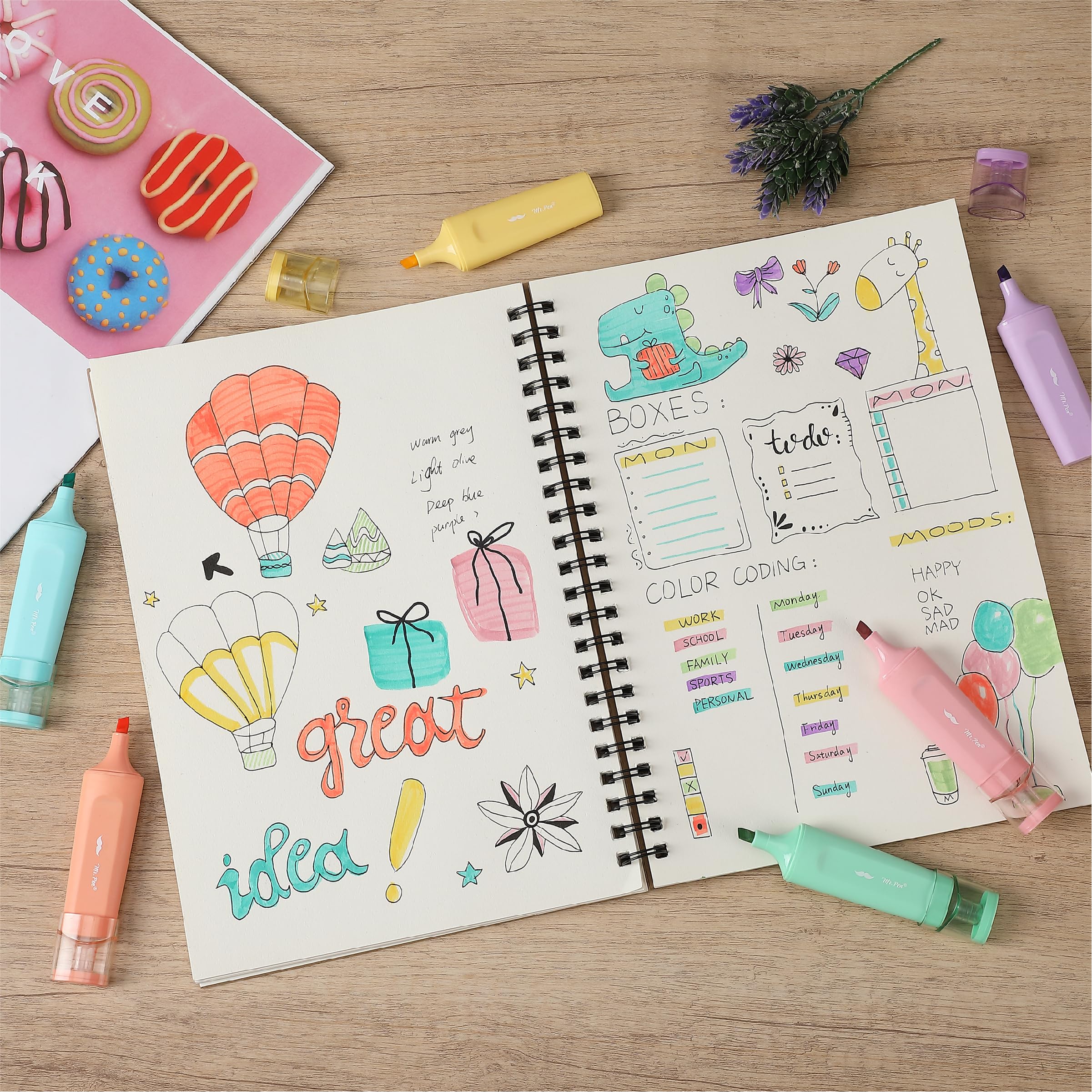 Aesthetic Dot Journal Pens Mr Pen Bullet Journal No Bleed Through