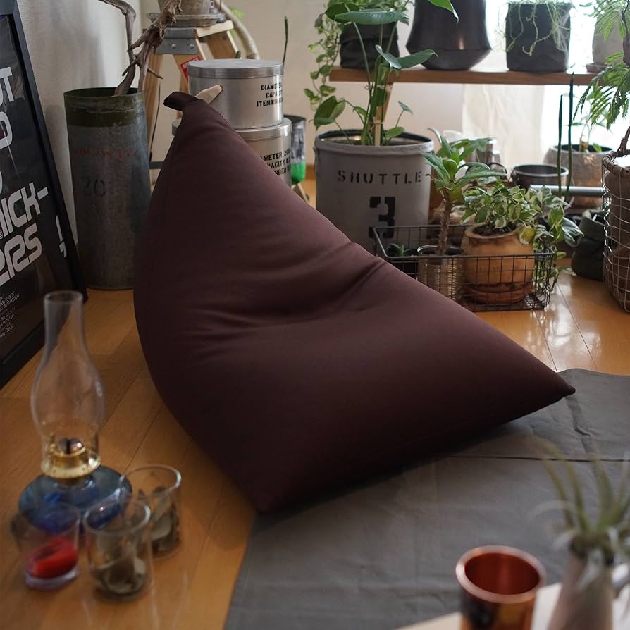 三角形ビーズクッション 日本製 オリジナル 三角型 ビーズクッション 幅55cm 奥行き84cm