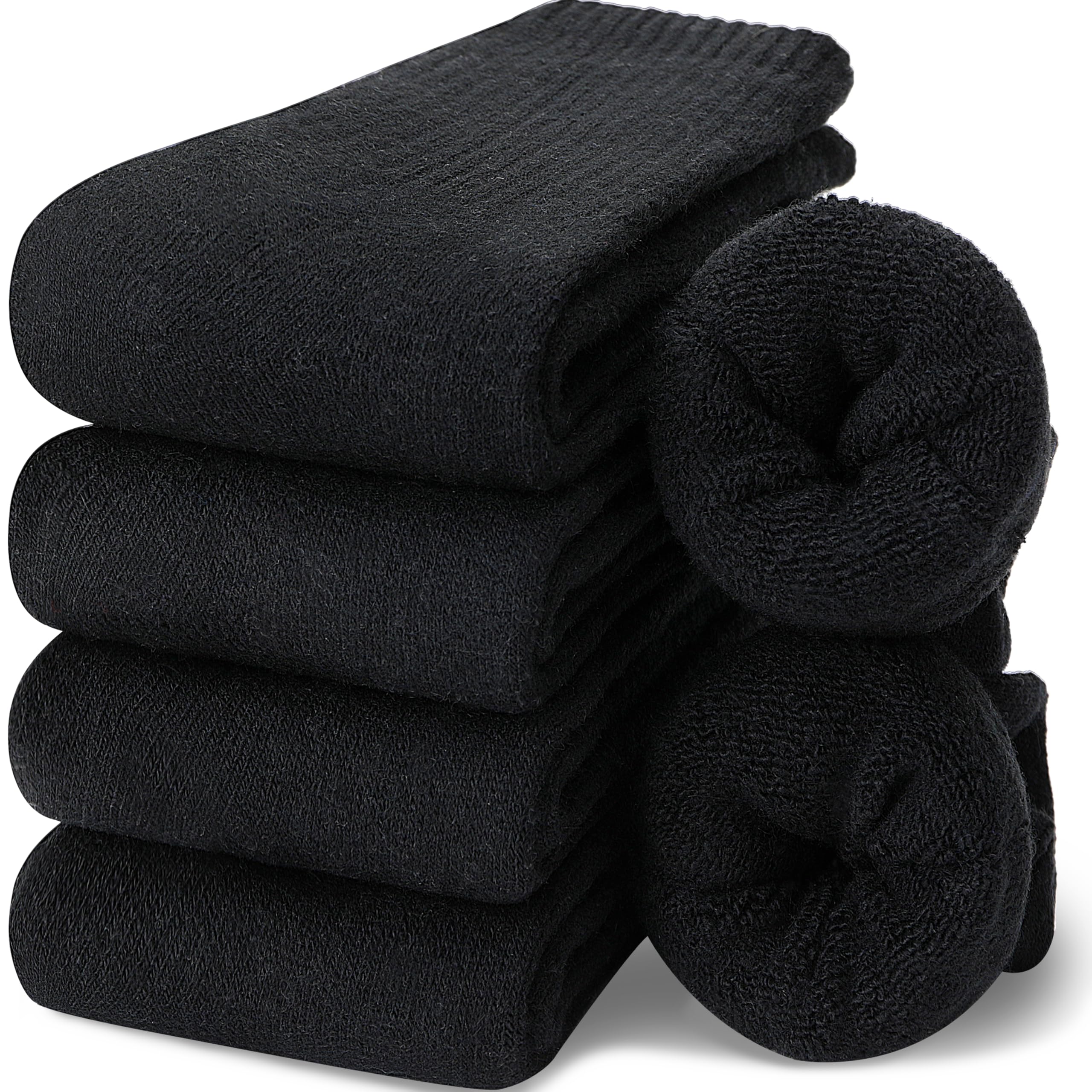 EBMORE Damen Wollsocken Merino Warme Dicke Wolle Socken Wandersocken Thermosocken Wintersocken für Damen 5 Paar