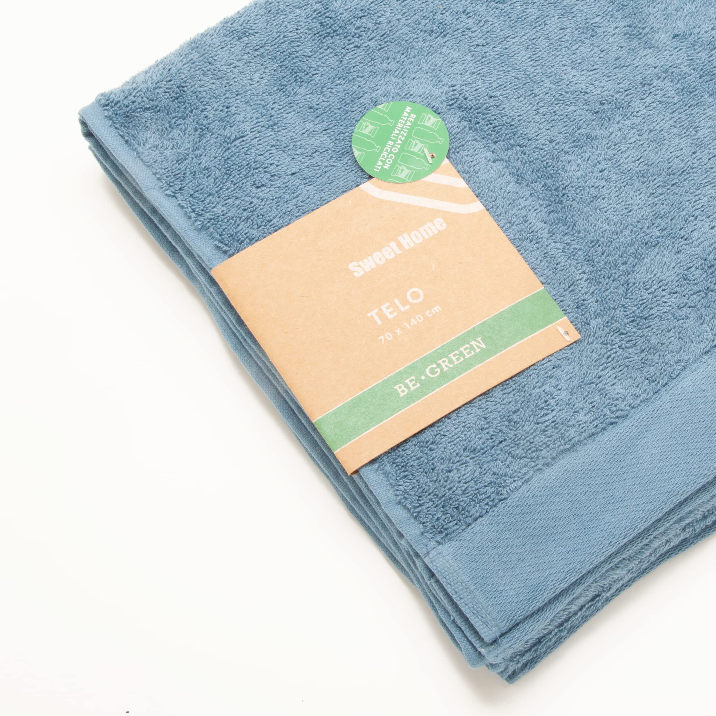 SWEET HOME - BE GREEN Bath Towel 70x140, OEKO-TEX Certified, with Cotton and Recycled Plastic, Green, Telo bagno - Image 2