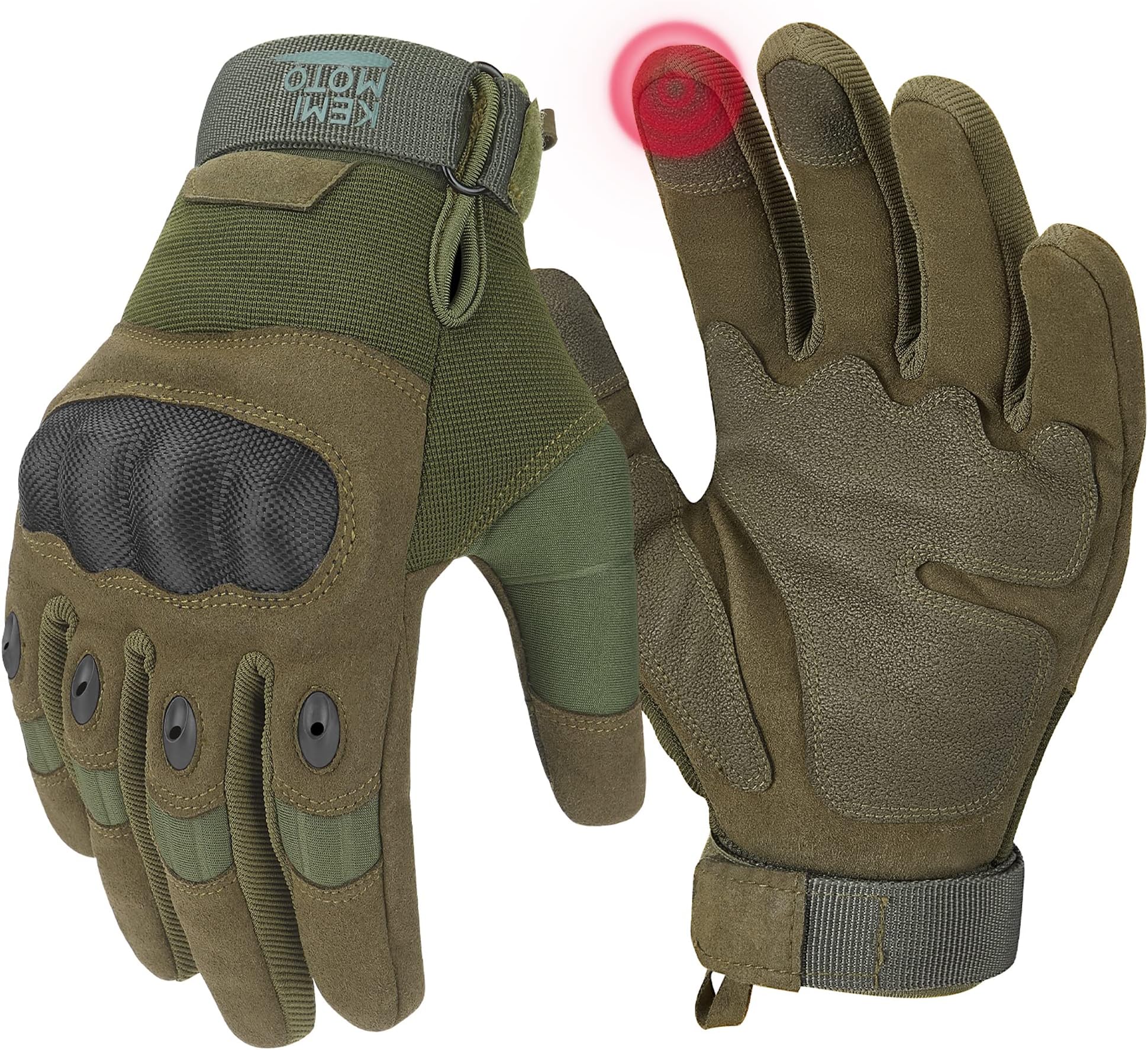 Tactical Gloves for Men, Touchscreen Motorcycle Gloves with Hard Shell & Palm Padding for Sports Motorcycle Cycling Tactical Airsoft Paintball Hunting Hiking Camping Climbing