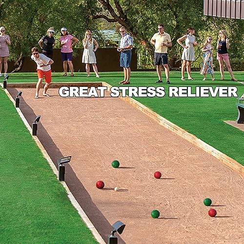 Miniatura 10 de VSSAL Juego oficial de bolas de bocce de 4.213in, tamaño y peso de 32.45oz2.03 libras para competición de torneos profesionales, patio trasero,