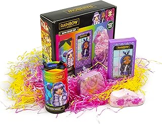 Rainbow High Bath Bomb Gift Set - Bath Bombs for Kids - Bath Bomb Set - Contains 10 x Rainbow High Dolls Scented Mini Bath Bombs, 2 x Rainbow Bath Bombs - Birthday Gift for Girls