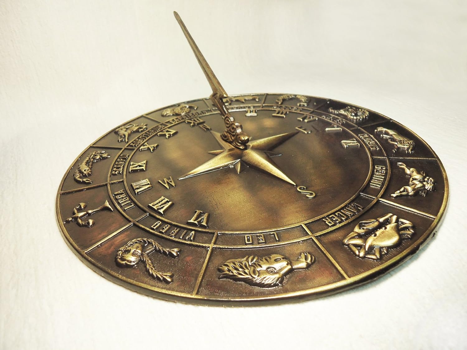 Brass Constellations Sundial - 12" inches Wide