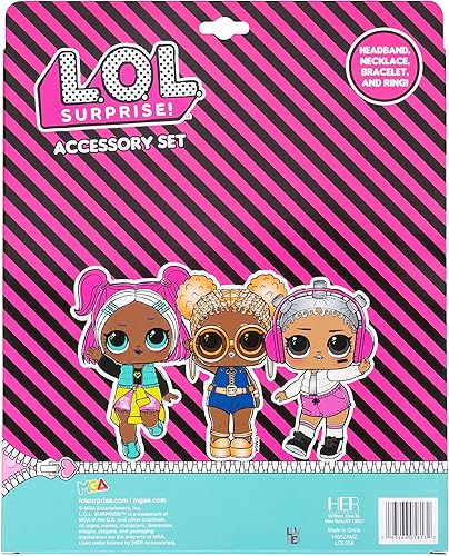 Miniatura 7 de L.O.L - Diadema para niñas  Juego de diadema para niñas  Juego de vestir todo en una caja de regalo  Diadema  Juego de joyas de juego  4 piezas