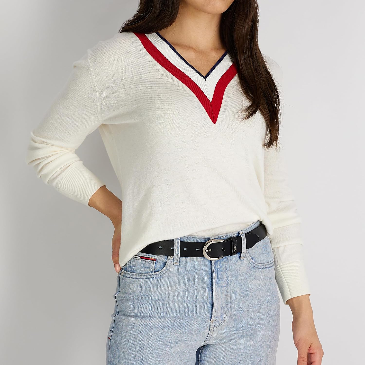 Tommy Hilfiger Women's TH Ornament Logo Casual Leather Belt for Jeans, Trousers and Dresses - Image 5