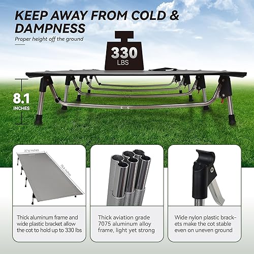 Miniatura 3 de MARCHWAY Tienda de campaña plegable ligera con bloqueo de palanca, fácil instalación, portátil, compacta para viajes al aire libre, caza,