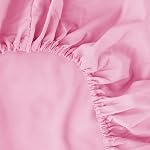 Ghooss Pink Bed Sheet Set with Deep Pocket,Super Soft Microfiber Bedding-Breathable,Warm,Wrinkle,Fade Free,Hypoallergenic 4 Piece Bedding Sheet Sets(Queen,Pink)