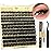 ALICE Lash Clusters Kit Lash Extension Kit Thick Volume 3D Wispy DIY Eyelash Extension Kit with 220Pcs Mink Look Individual Lashes, Lash Bond and Remover,Tweezers(10-16mm,0.05D)