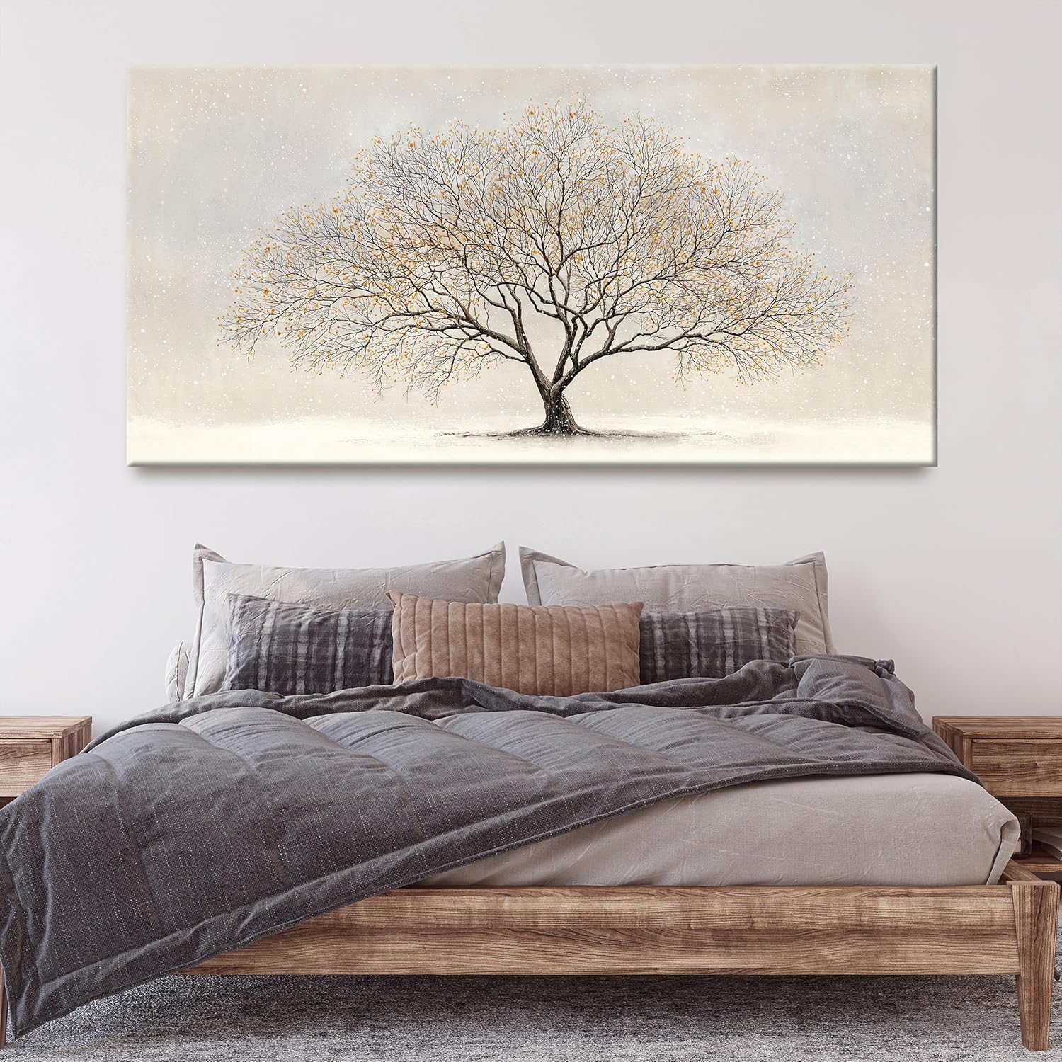 Canvas Art Wall Decor Modern Wall Art Pictures For Living Room Botanical Landscape Wall Art Large Tree Of Life Wall Art Canvas Wall Art Decor Artwork for Walls Home Bedroom Office Wall Decor 29" X 58"