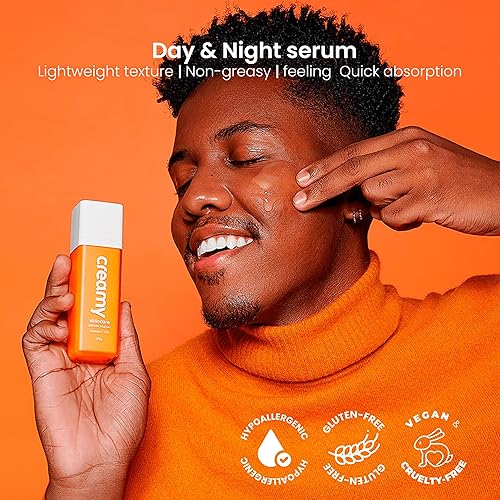 Miniatura 4 de Suero facial cremoso de vitamina C, 10% vitamina C, suero de vitamina C para piel brillante y radiante, tono de piel uniforme, previene el