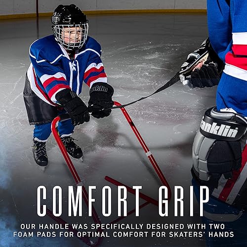 Miniatura 5 de Franklin Sports - Instrumento para aprender a patinar sobre hielo, para niños, de acero, ligero y ajustable, con correa de remolque incluida