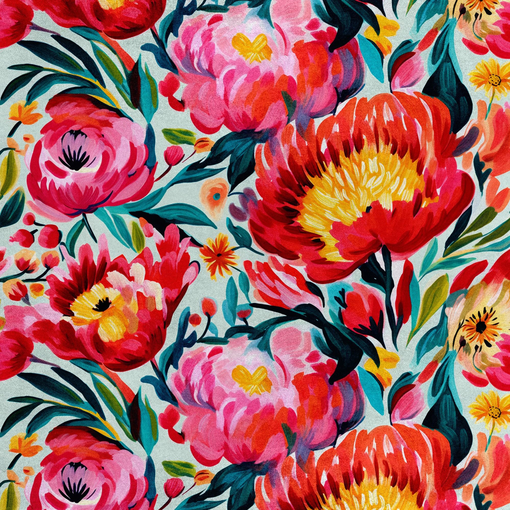 HEKO PANELS Tkanina velvet obiciowa drukowana, Kwiaty, 5 metrów 140 x 500cm