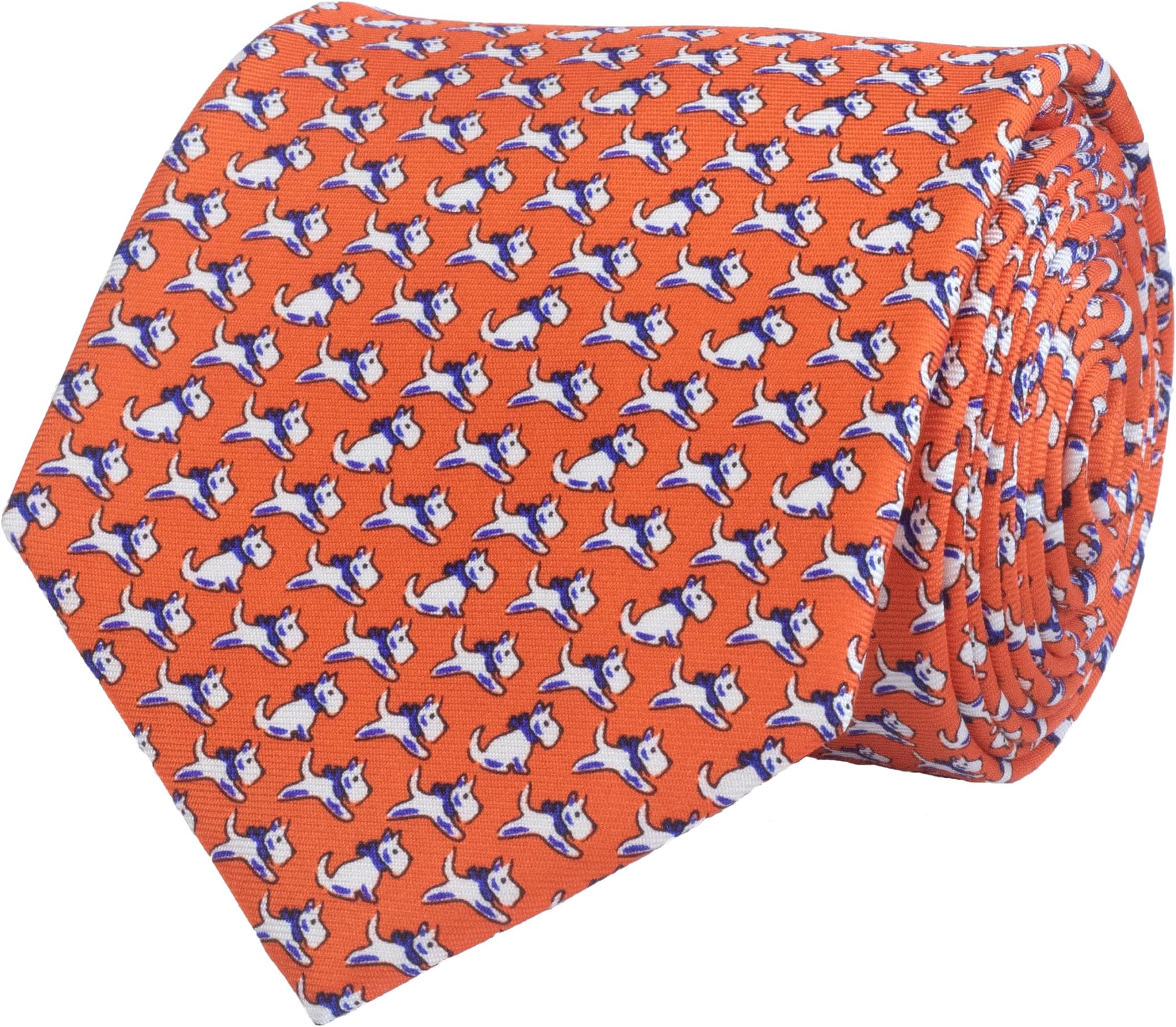 100% Silk Fancy Animal Print Ties for Men, for Casual Wedding Party