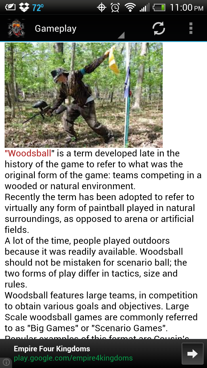 Paintball Nation App on the Amazon Appstore