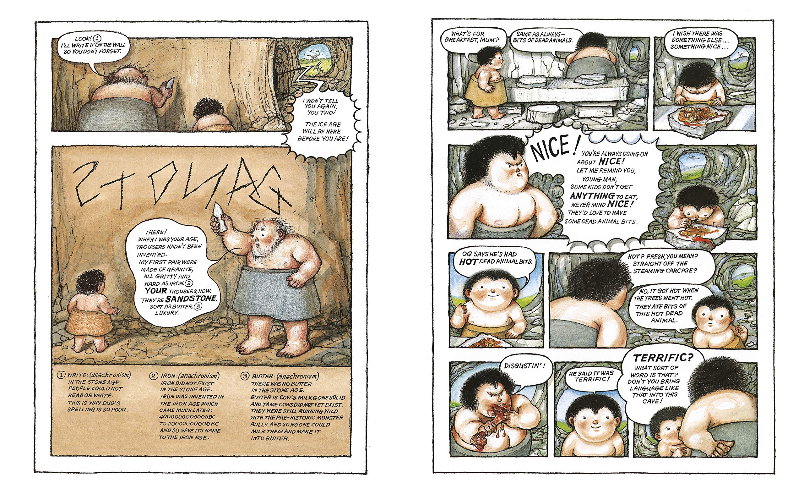 UG Boy Genius Of The Stone Age: A funny, comic strip stone-age story