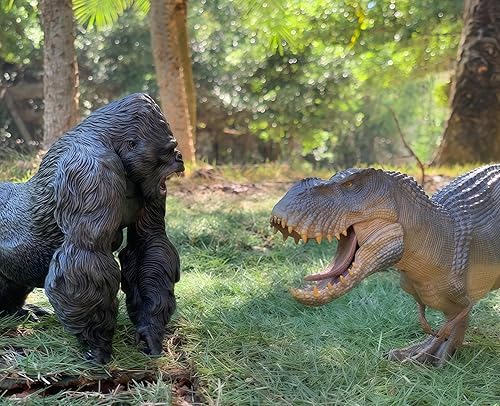 Miniatura 3 de Gemini&Genius Gorilla Toys Tyrannosaurus Rex Dinosaur World Toys Stand Up con mandíbula movible, figura de acción de gorila de regalo para niños