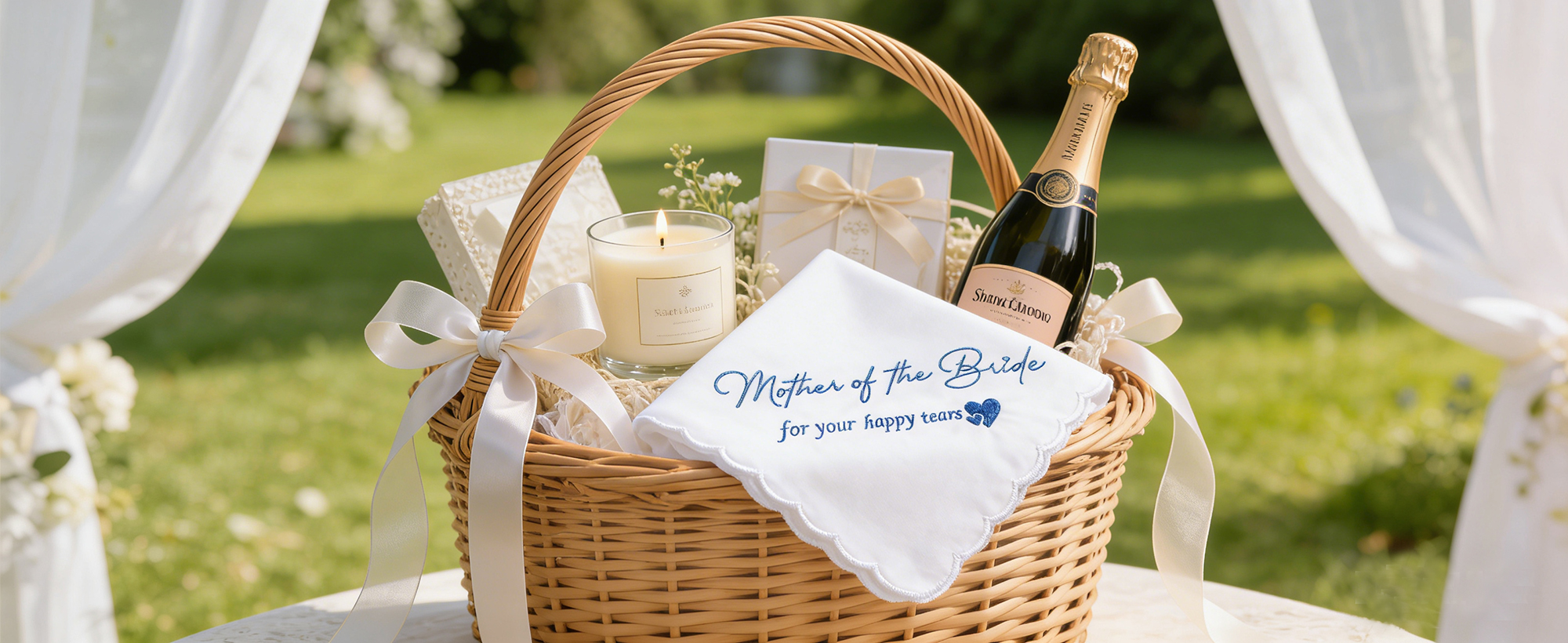 Mother of the Bride Handkerchiefs Happy Tear Wedding Handkerchiefs Something Blue Gifts On Wedding Day Keepsake Hankies