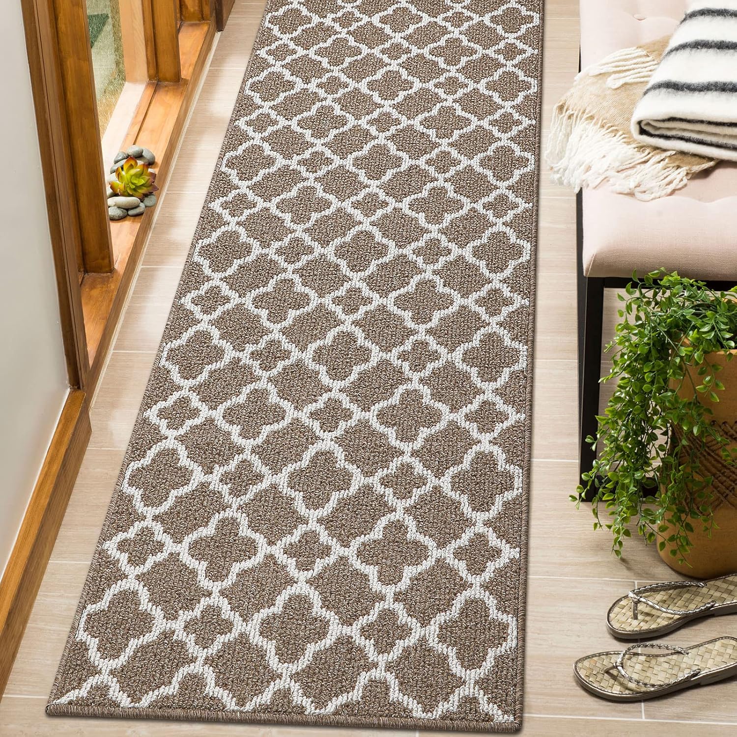 U'Artlines Moroccan Trellis Runner Rugs for Hallways 2'x6
