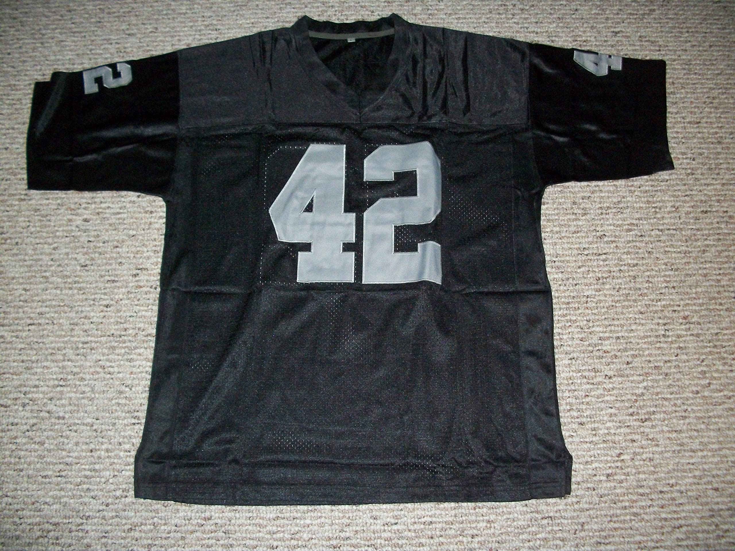 Amazon.com: Ronnie Lott Jersey #42 Oakland Custom Stitched Black