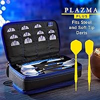 Vista 6 de Casemaster Plazma Plus, 3 dardos para dardos suaves y de acero con bolsillo frontal grande para dispositivos móviles, tubo de almacenamiento