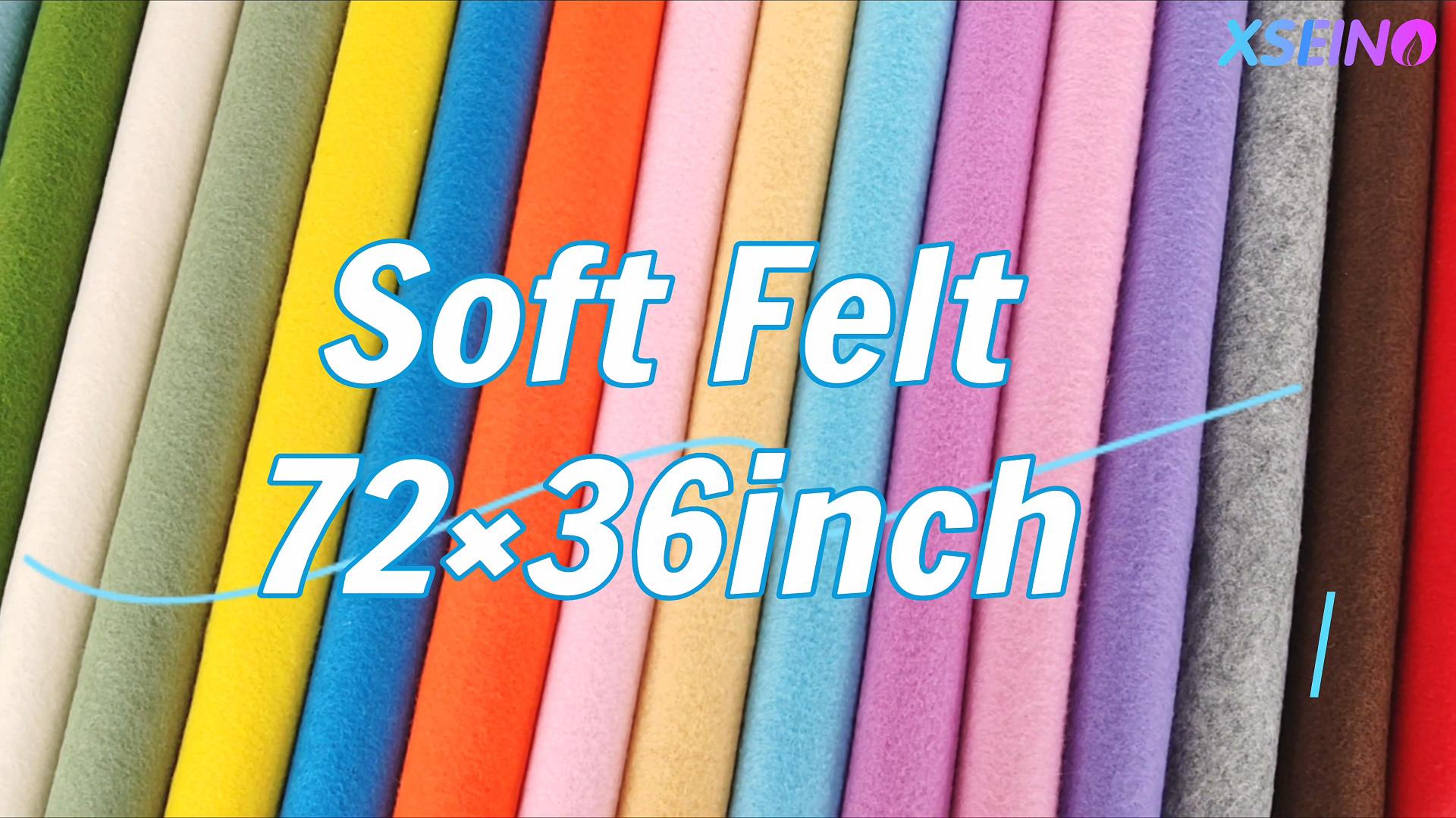 Image of XSEINO Soft Felt Fabric, Large Single Piece, 36x72 Inch, 1.4mm Thick Apple Green Nonwoven Felt for DIY Crafts, Sewing and Patchwork