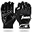Franklin Sports MLB Baseball Batting Gloves - Shok-Sorb X Batting Gloves for Baseball + Softball - Adult + Youth Padded Non-Sting Pairs - Black/Black - Adult Small