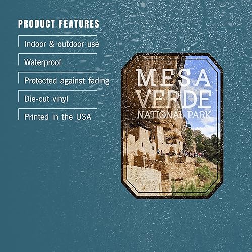 Miniatura 4 de Adhesivo troquelado Parque Nacional Mesa Verde, Colorado, Palacio del Acantilado, calcomanía de vinilo para fotografía de 1 a 3 pulgadas (calcomanía