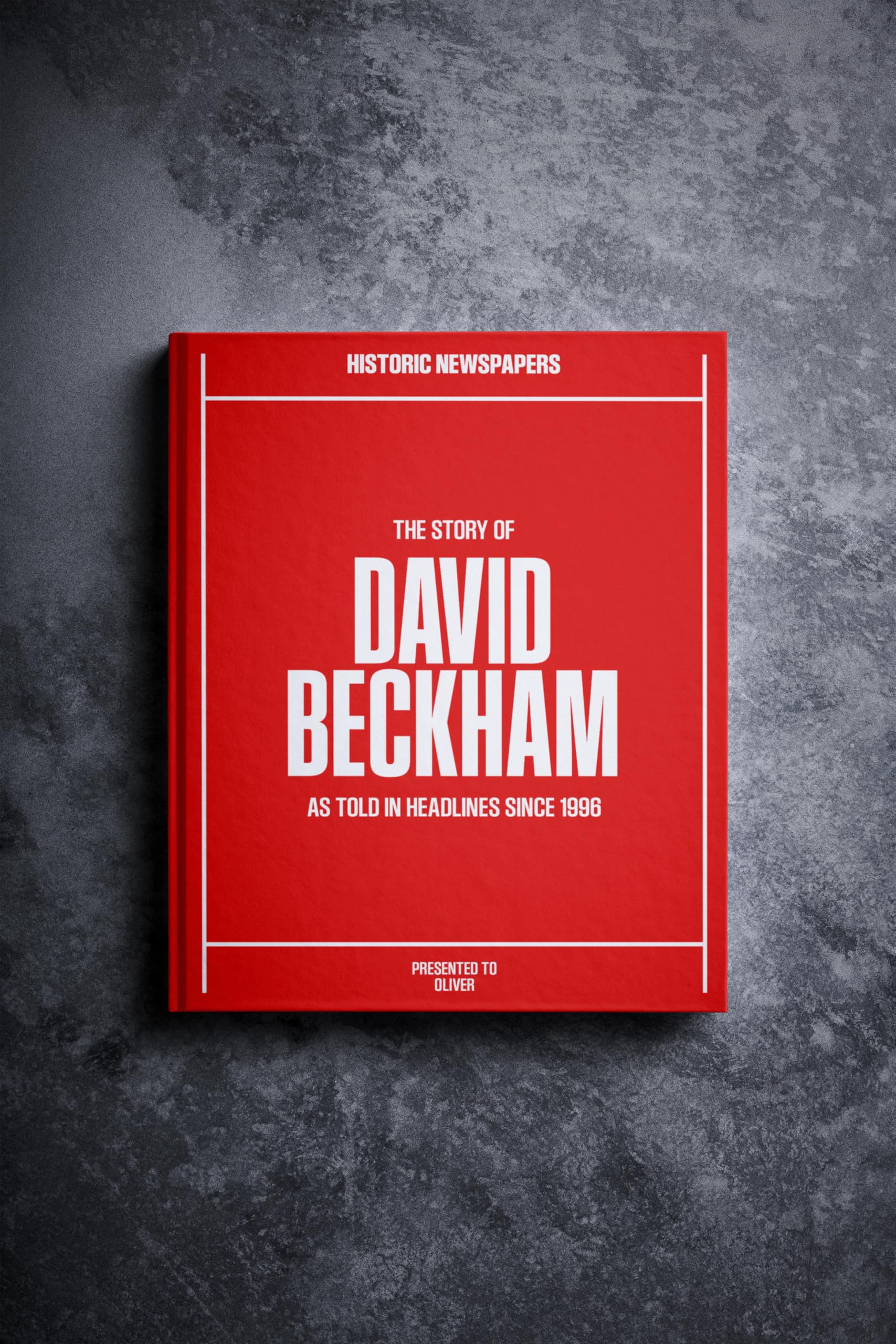 Historic Newspapers Personalised Beckham Football Newspaper History Book — image 1