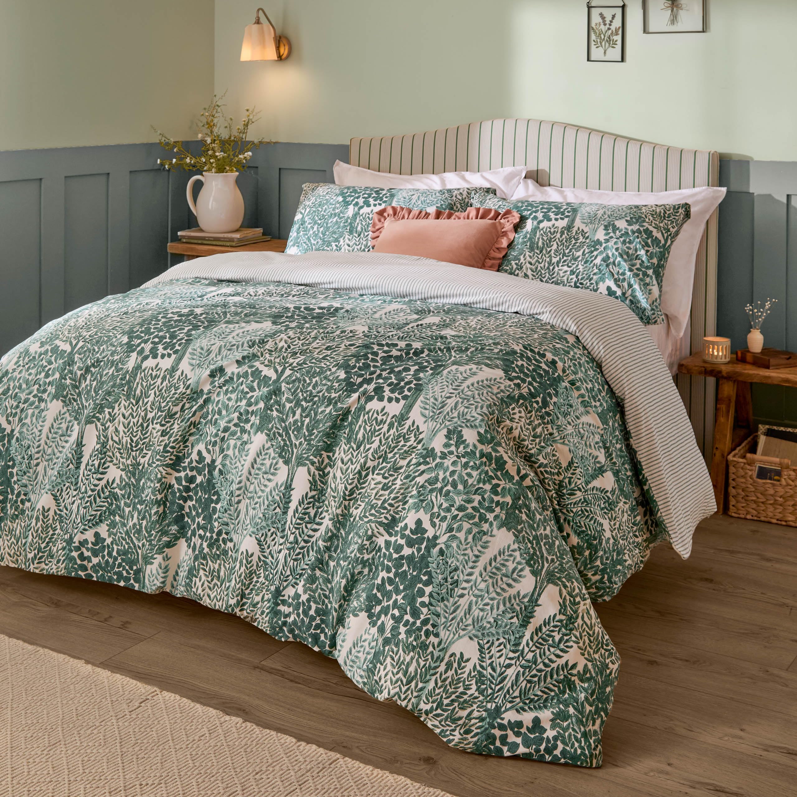 Wylder - Duvet Set - Super King - Green - Cotton Blend