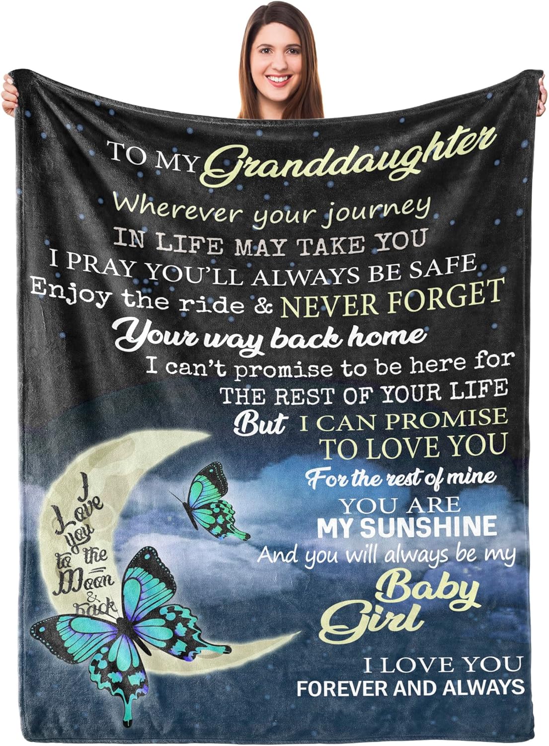 UFOORO Daughter's Birthday & Christmas Gift: 60"x80" Throw Blanket