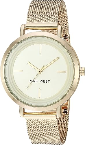 Nine West Reloj pulsera de malla para mujer