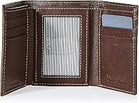 Vista 5 de Timberland Men's Leather Trifold Wallet with ID Window Brown (Blix)