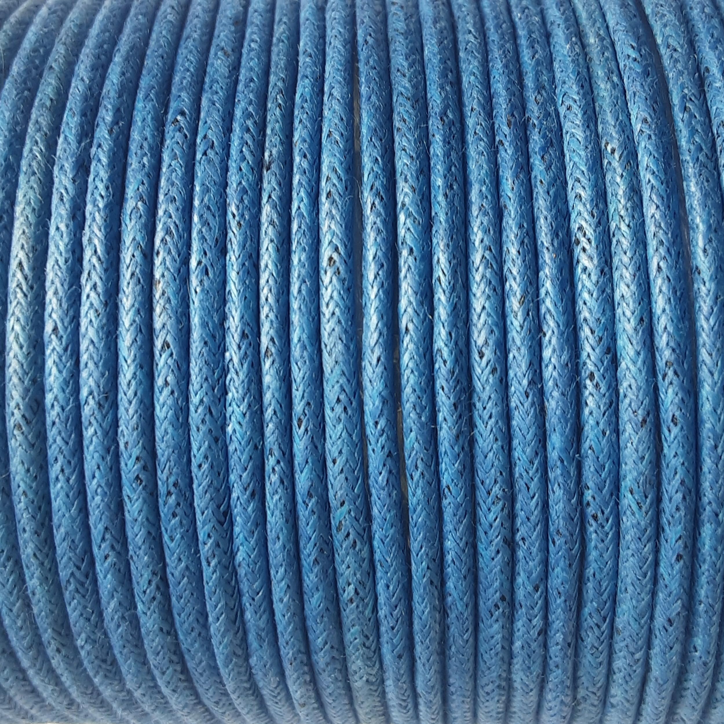 2mm Waxed Cotton Cord 20m Jewellery Craft Making Bracelet Necklace String (Teal)