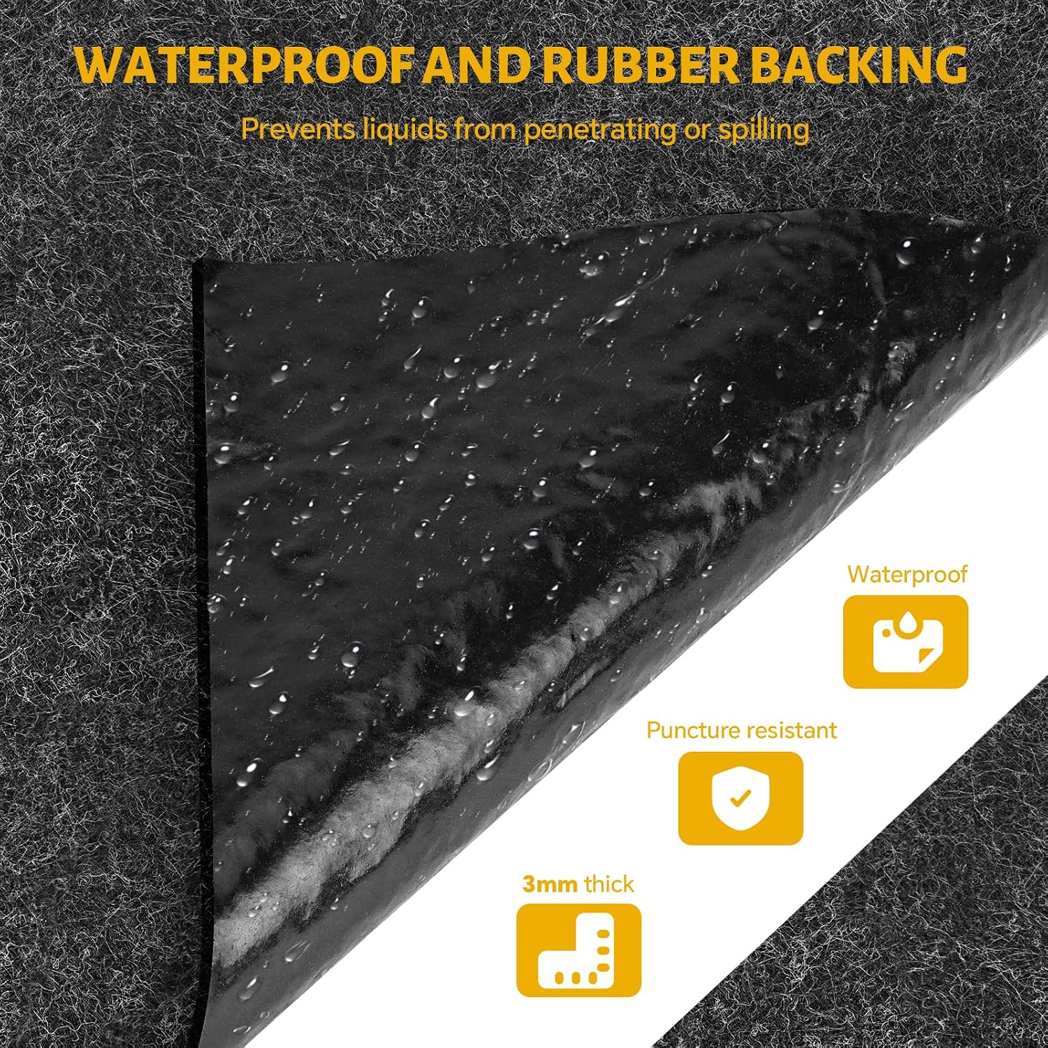 Garage Floor Mat for Under Car 7.5 x 8.6Ft – Heavy Duty Oil Absorbent Mat with Waterproof & Non-Slip Backing–Reusable Washable Garage Parking Mat Protects Floor,Driveway & Shop from Oil,Water & Stains