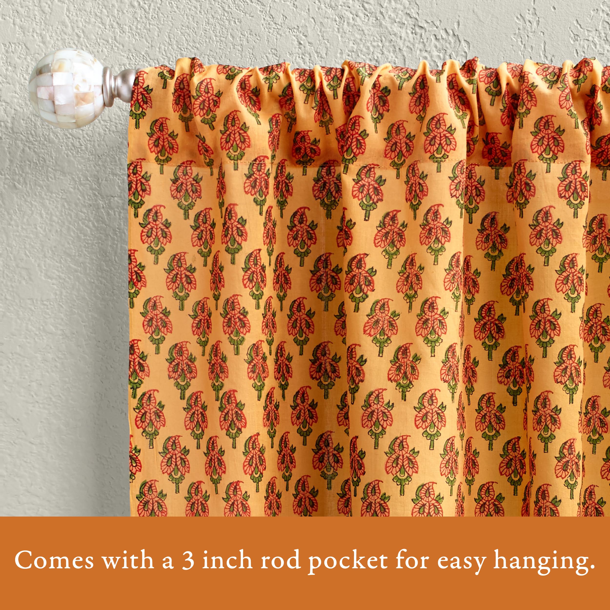 Amazon｜Indian Summer ~オレンジペイズリーサリーインドコットン