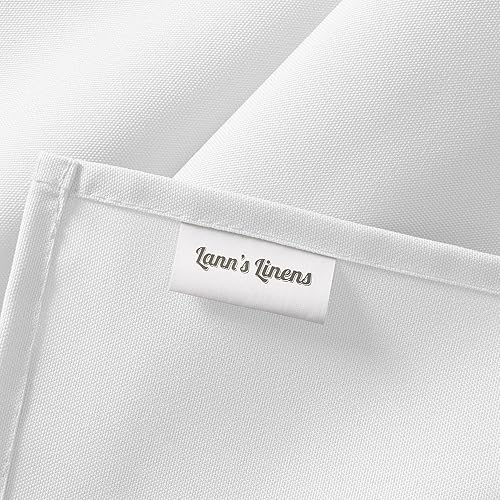 Miniatura 6 de Lann's Linens Paquete de 10 manteles rectangulares de 90 x 132 pulgadas, mantel de tela de poliéster lavable para mesas de comedor, restaurantes,