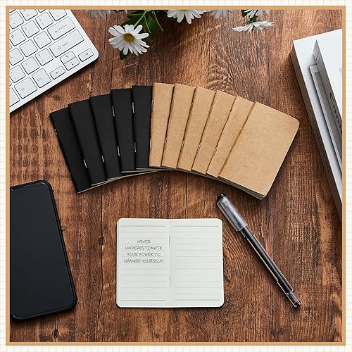 Miniatura 4 de Outus 90 cuadernos pequeños a granel, regalos de agradecimiento a los empleados, mini cuadernos de bolsillo forrados, de 4 x 2.5 pulgadas, para
