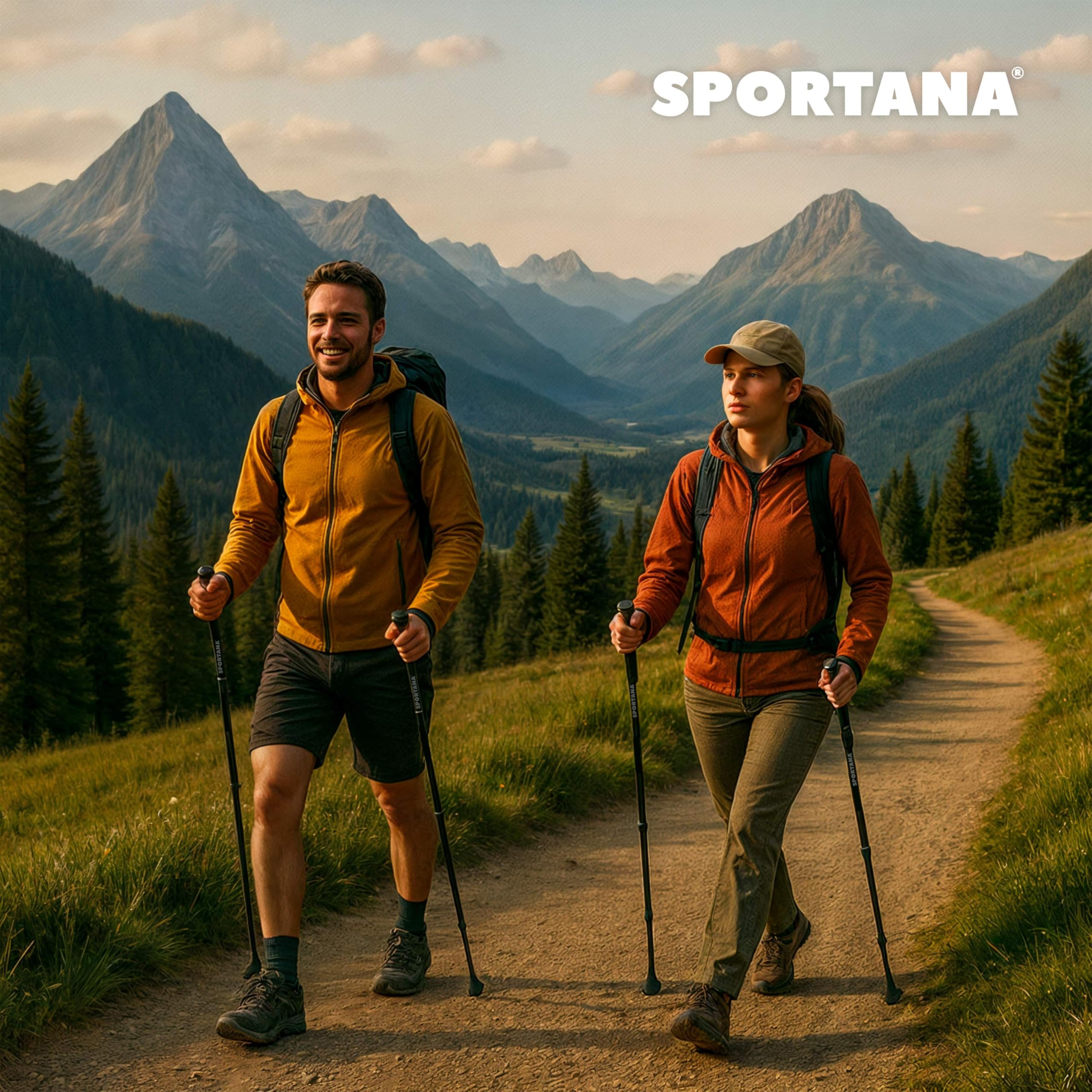 Wanderstöcke Teleskop Aufsätze Gummipuffer Nordic Walking Stöcke Verstellbar 68-135cm Dämpfung Leicht Alu Kork Herren Damen Trekkingstöcke