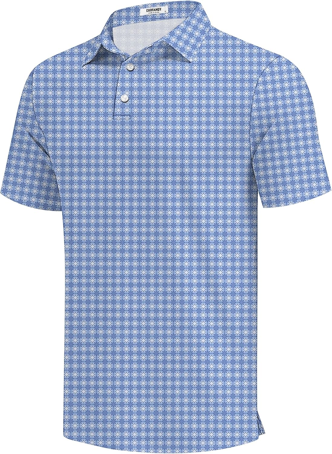 COOFANDY Men's Golf Polo Shirts Short Sleeve Quick Dry Performance Moisture Wicking Golf Shirts Casual Print Collared Shirt - Image 3