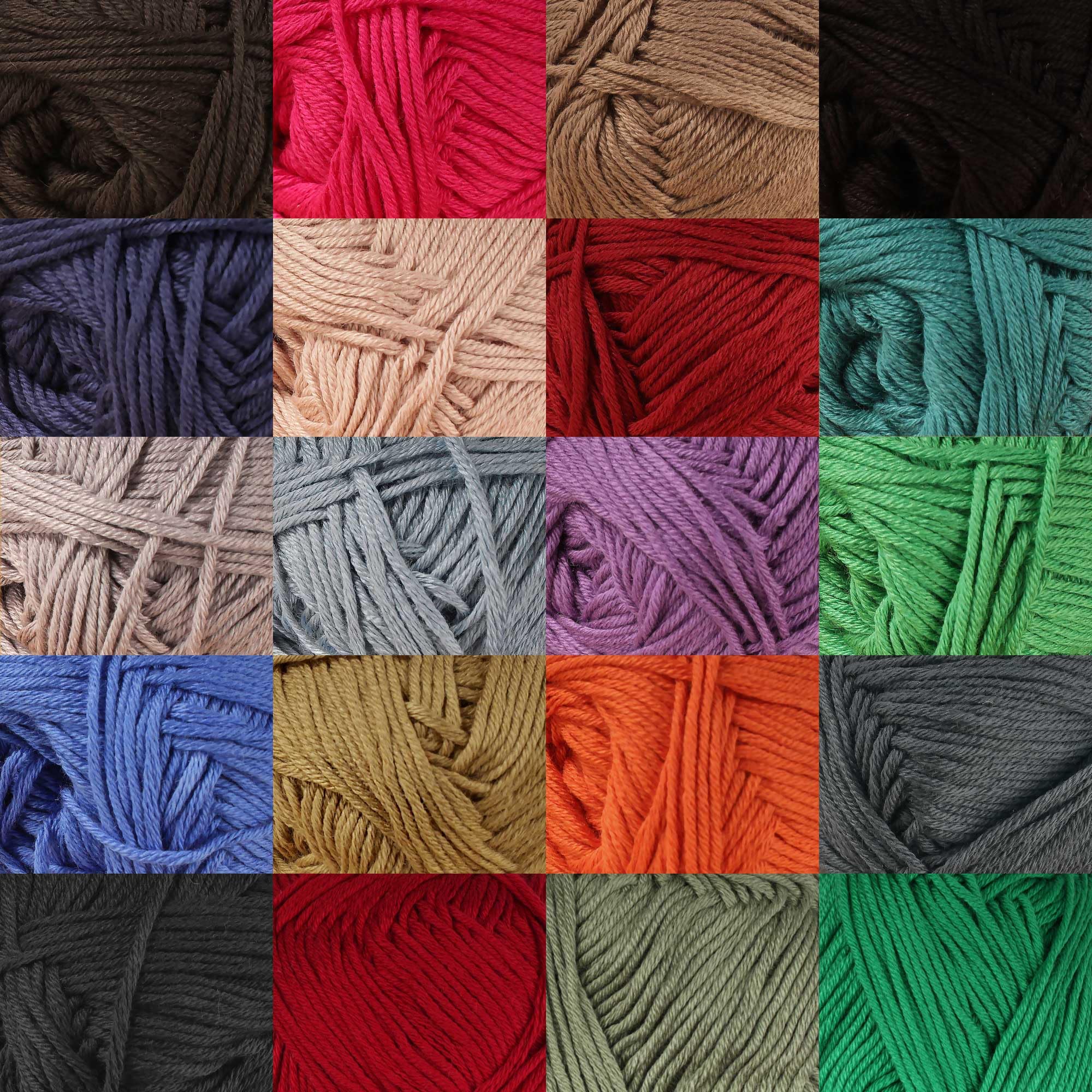 JubileeYarn Bamboo Cotton Sport 4 Ply Yarn - 50g/Skein - Dark Colours - 20 Skeins, 86 Dark Colours - Image 2