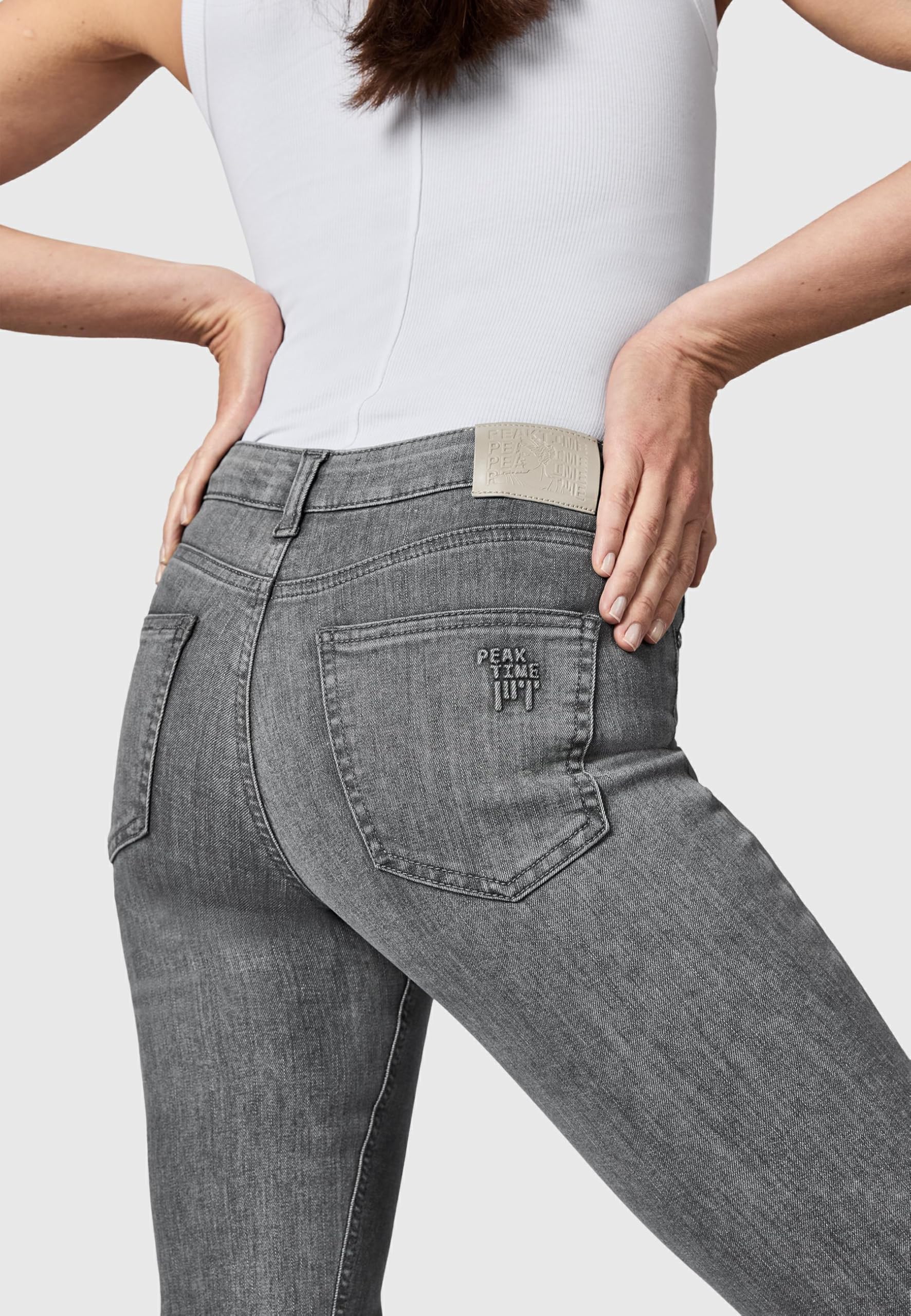 Peak Time Damen elastische Bootcut Jeans Mid Waist mit Bio-Baumwolle (GOTS Zertifiziert) Zenita