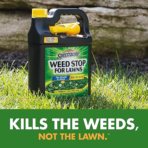 Miniatura 8 de Spectracide Tope de malezas para césped de 1 galón, listo para usar, mata más de 200 tipos de malezas, paquete de 4