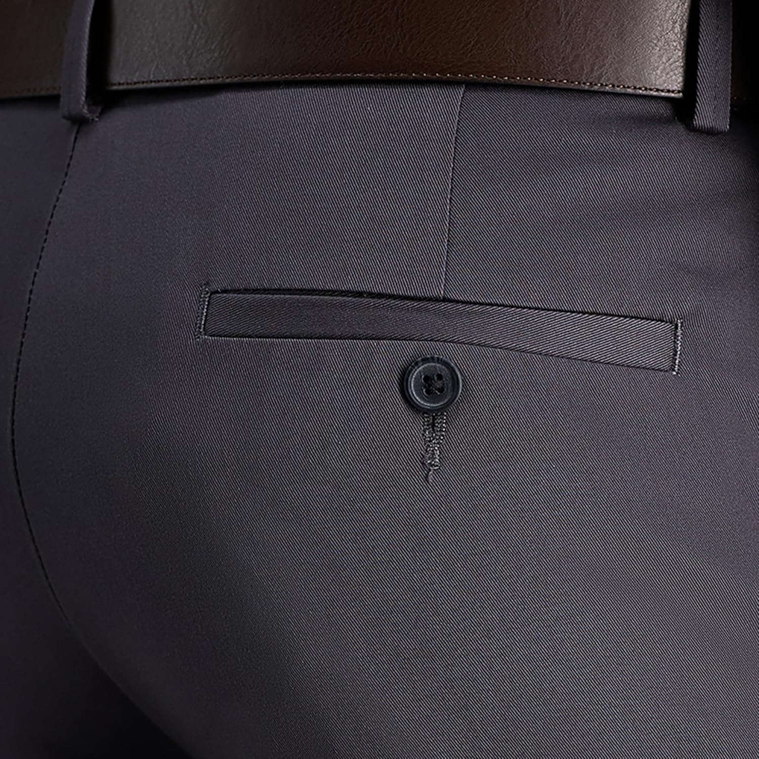 Haggar Mens Premium No Iron Khaki Straight Fit Flat Front Casual Pant - Image 4