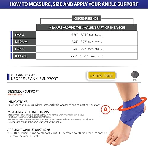 Miniatura 6 de OTC Tobillera, estilo deslizante, neopreno, grande