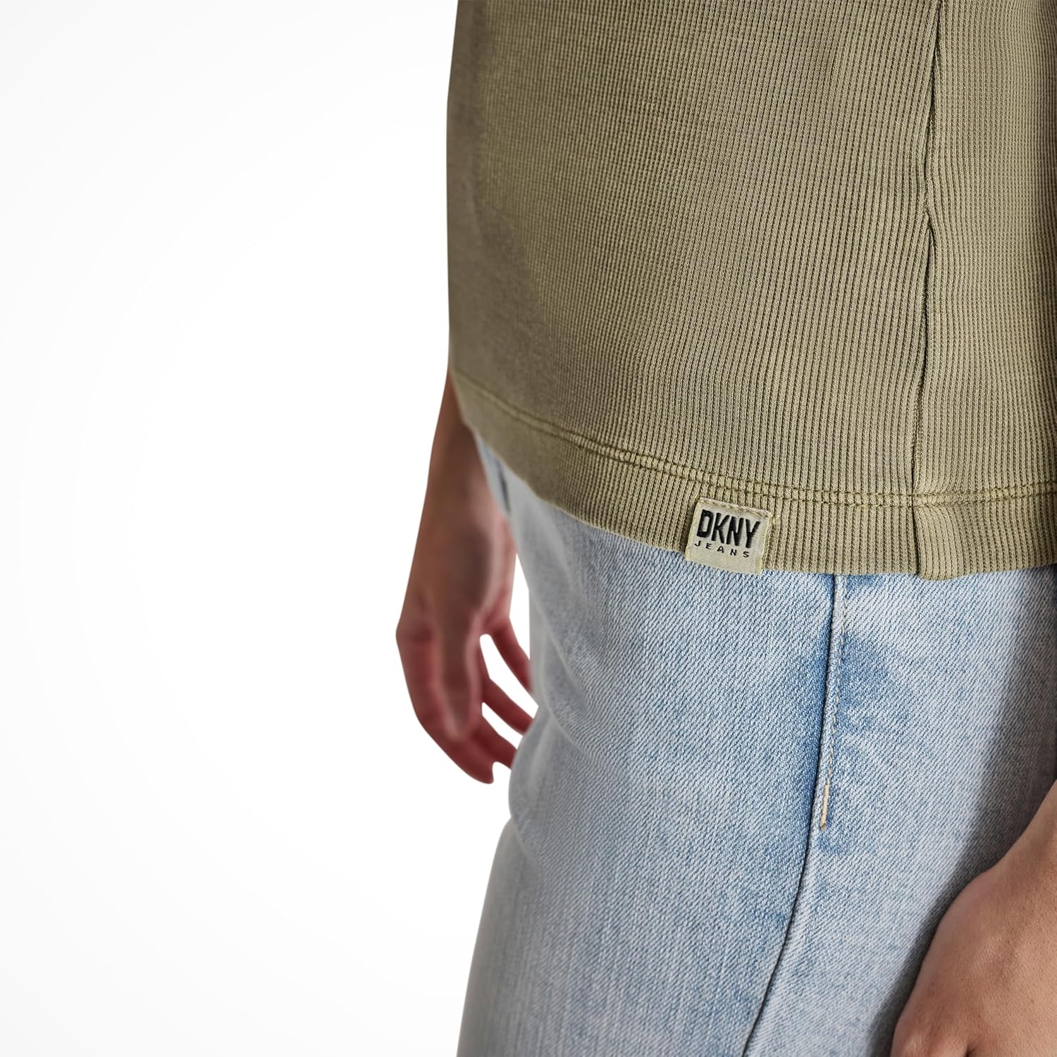 DKNY womens Long Sleeve Lightweight Slim Fit Hoodie - Image 5