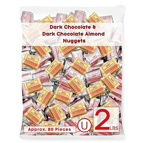 Miniatura 1 de Hershey - Nuggets de chocolate, envueltos individualmente en papel de aluminio, a granel, ideales para vacaciones, gits, hornear y más (mezcla de