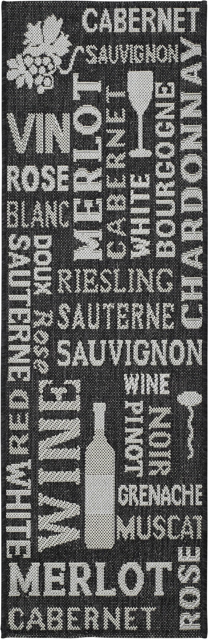 Tapis Louisville sans poils andiamo anthracite vin à tissage plat